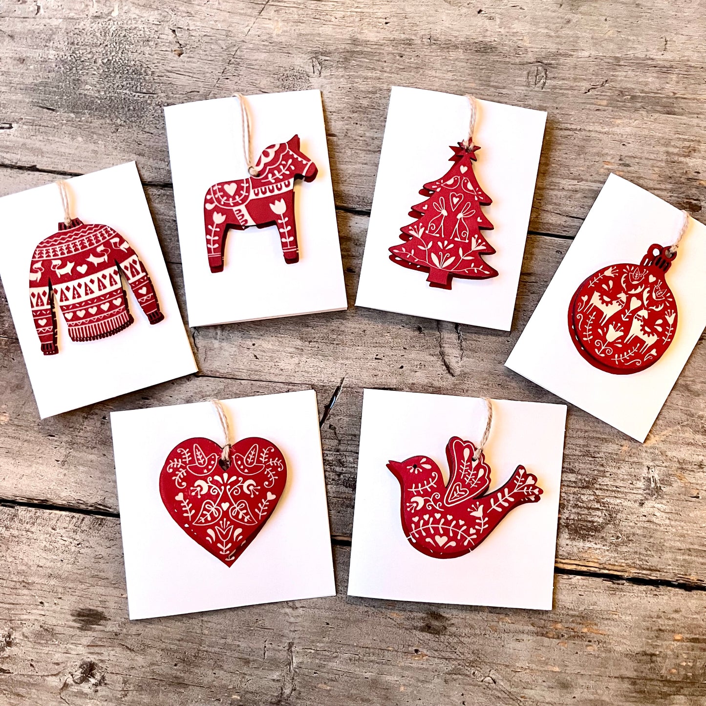 Hand Printed Decoration Card - Bird