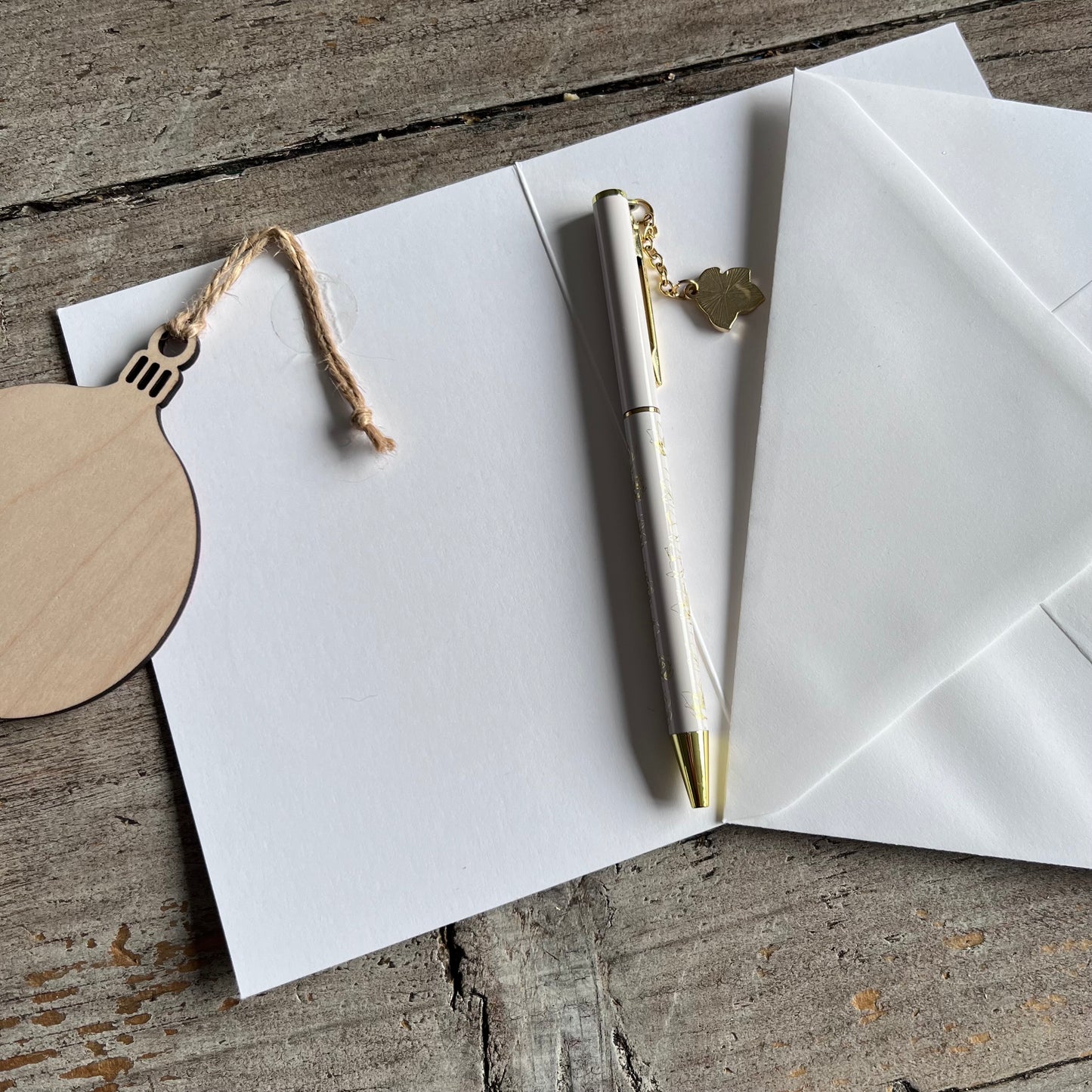 Hand Printed Decoration Card - Bauble