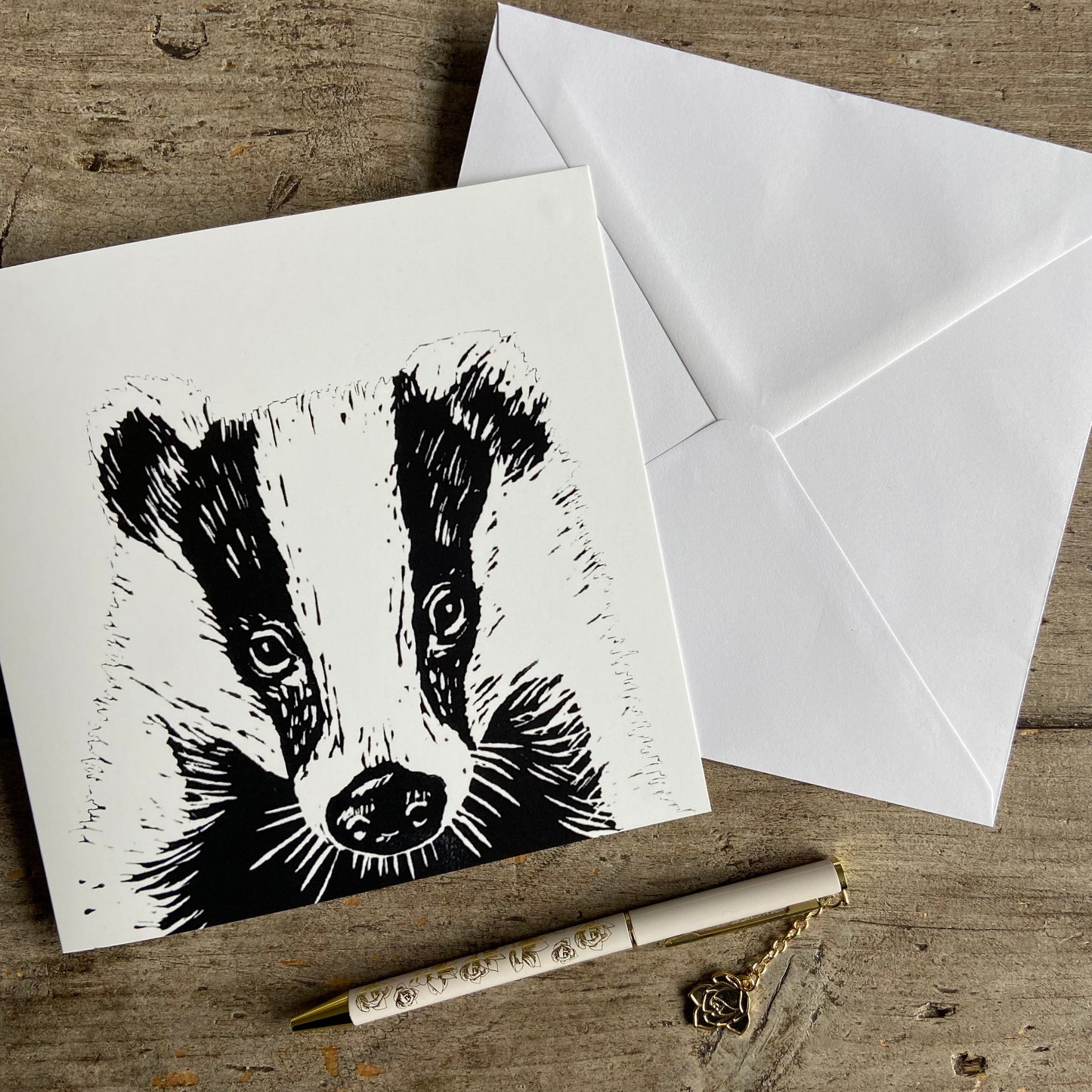 Set of 4 Woodland Animal Cards | Greetings Card | Art Card | Wildlife | Birthday | Gift | Linocut