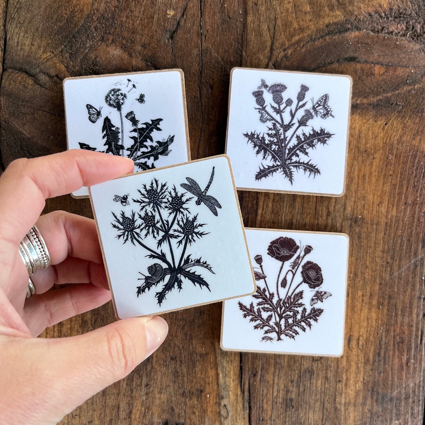 Art Magnets | Wooden Magnets | fridge magnet | mixed designs | nature