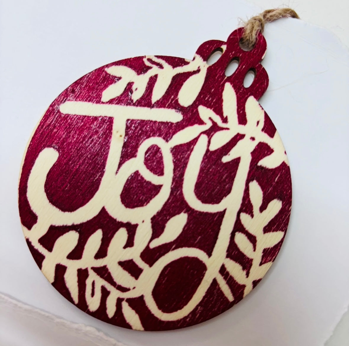 Trio of Linocut Wooden Baubles Workshop at Capuchin Creative 25/11/25