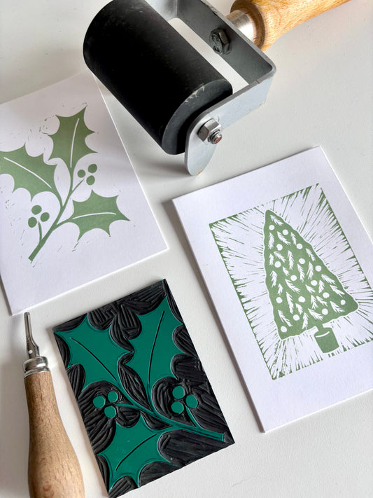Festive Linocut Workshop at Botanica 09/12/25