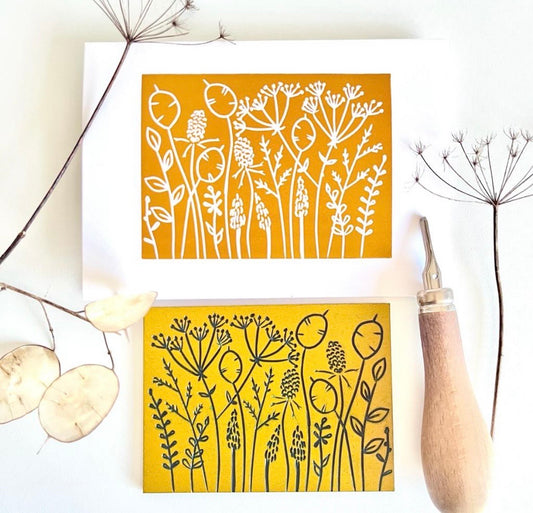 Mothers Day Linocut Workshop at Botanica 3/3/26