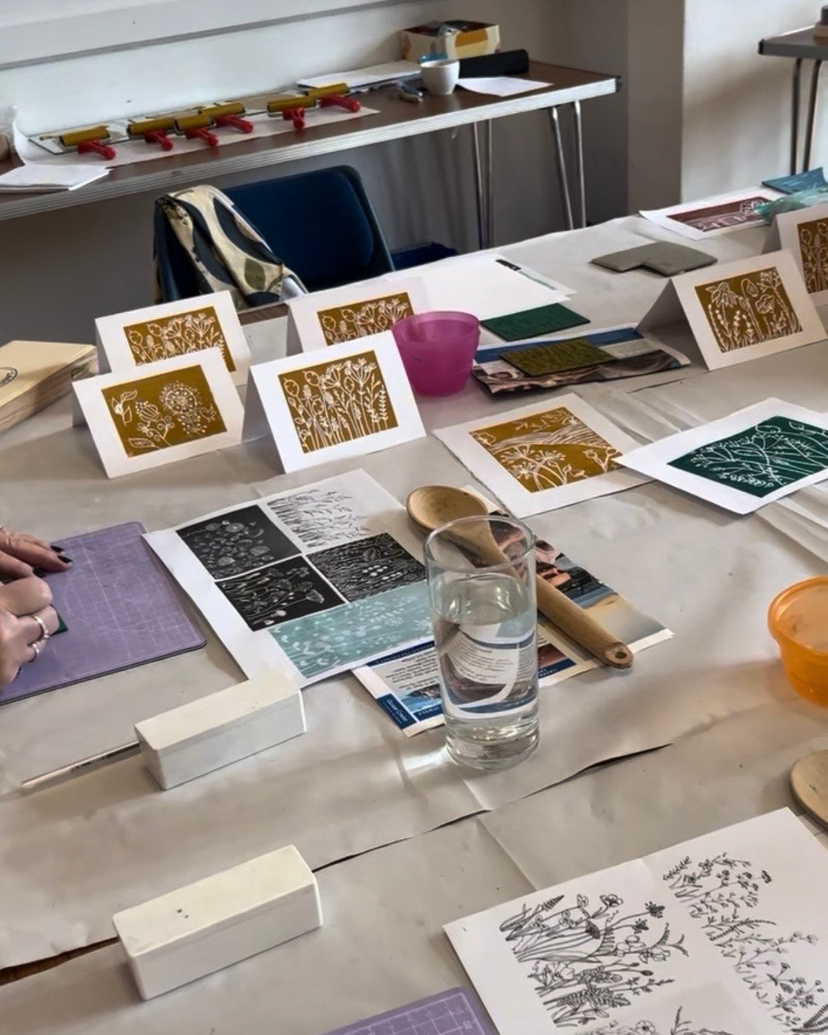 Mothers Day Linocut Workshop at Botanica 3/3/26