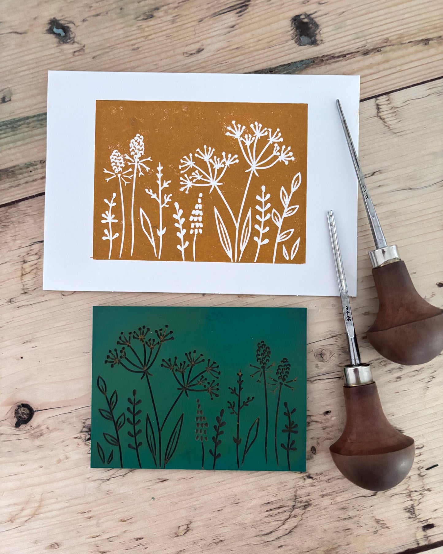 Mothers Day Linocut Workshop at Botanica 3/3/26