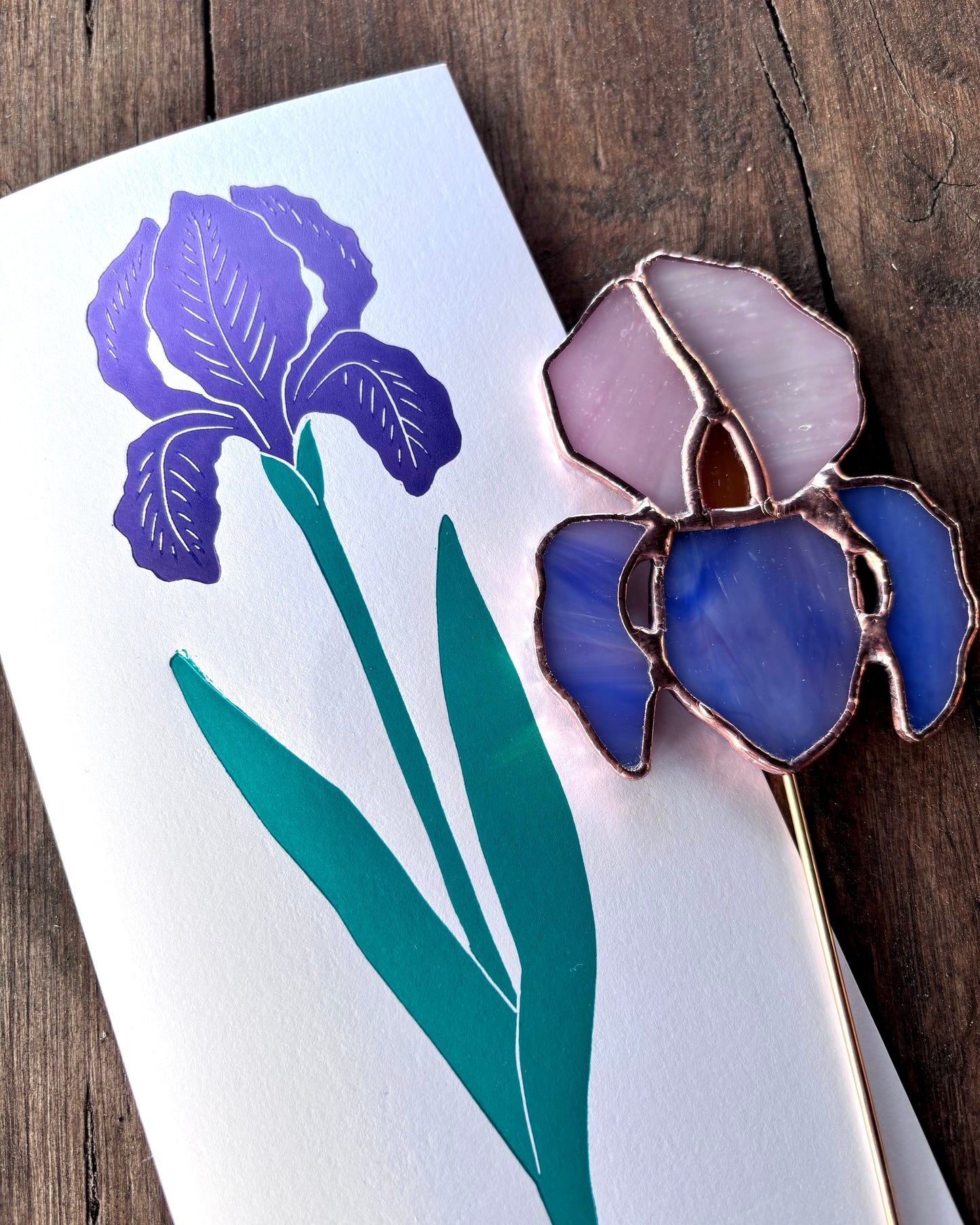Iris Linocut & Stained Glass Workshop at Lydney Park Estate 12/6/26 & 13/6/26