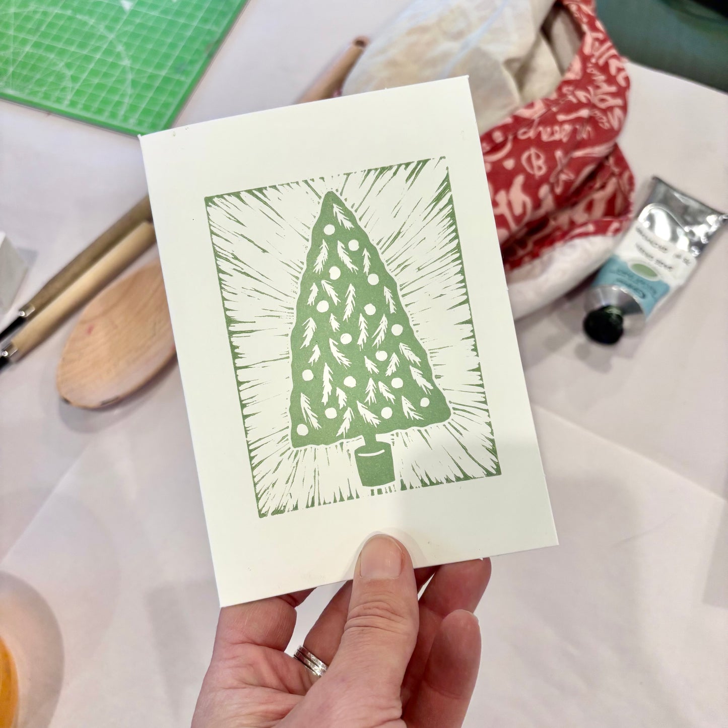 Festive Linocut Workshop at Botanica 09/12/25