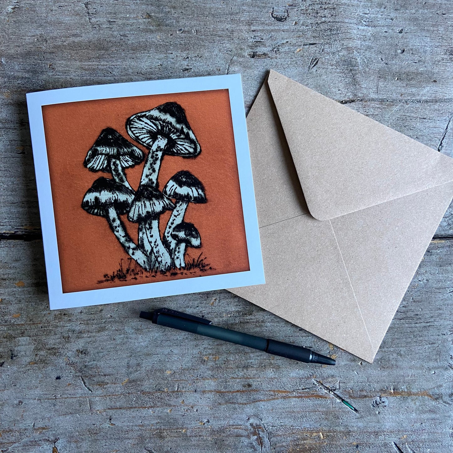 Sulphur Tuft Mushroom Greetings Card