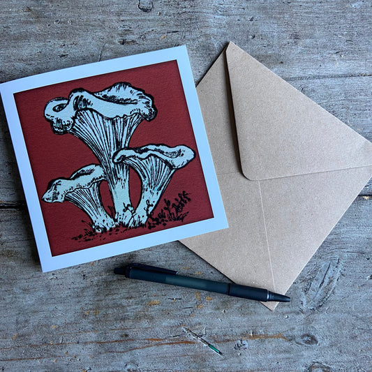 Chanterelle Mushroom Greetings Card