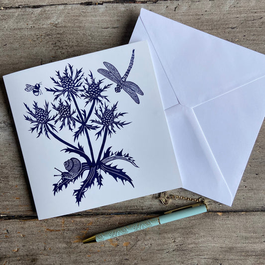 Sea Holly Greetings Card