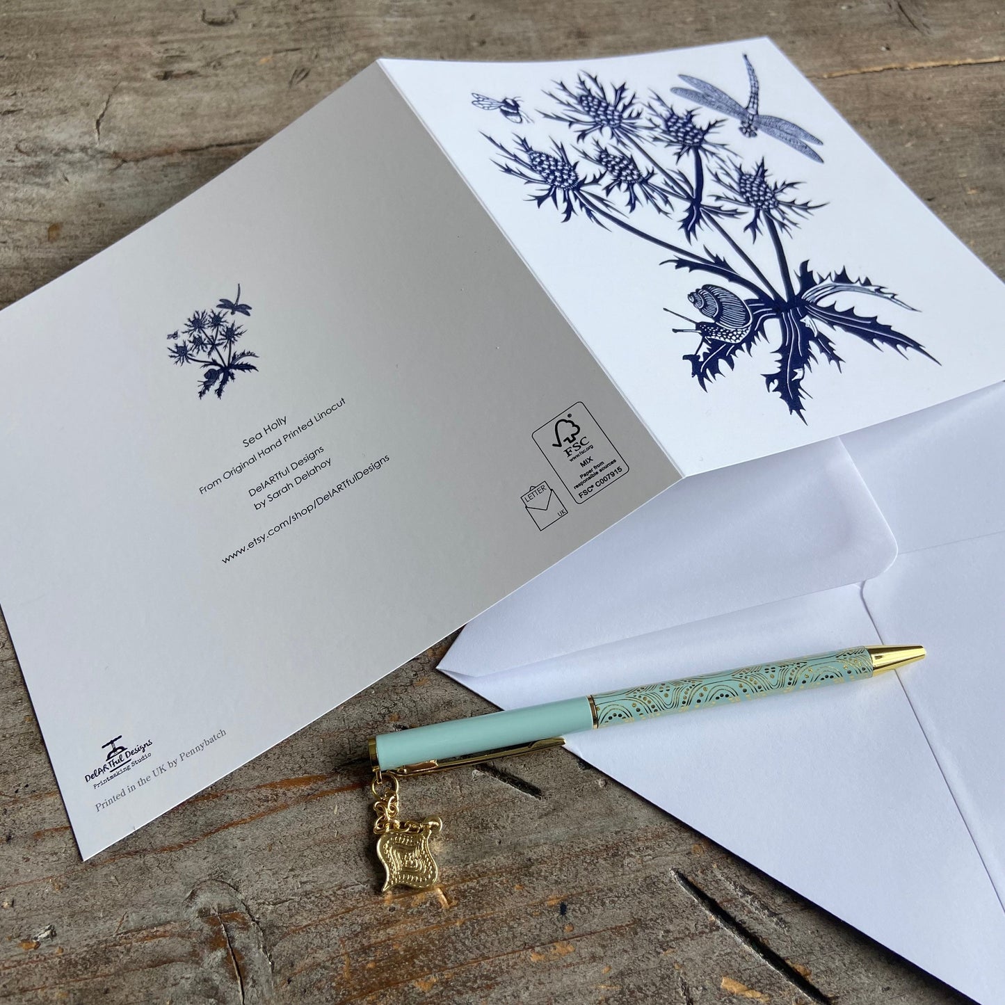 Sea Holly Greetings Card