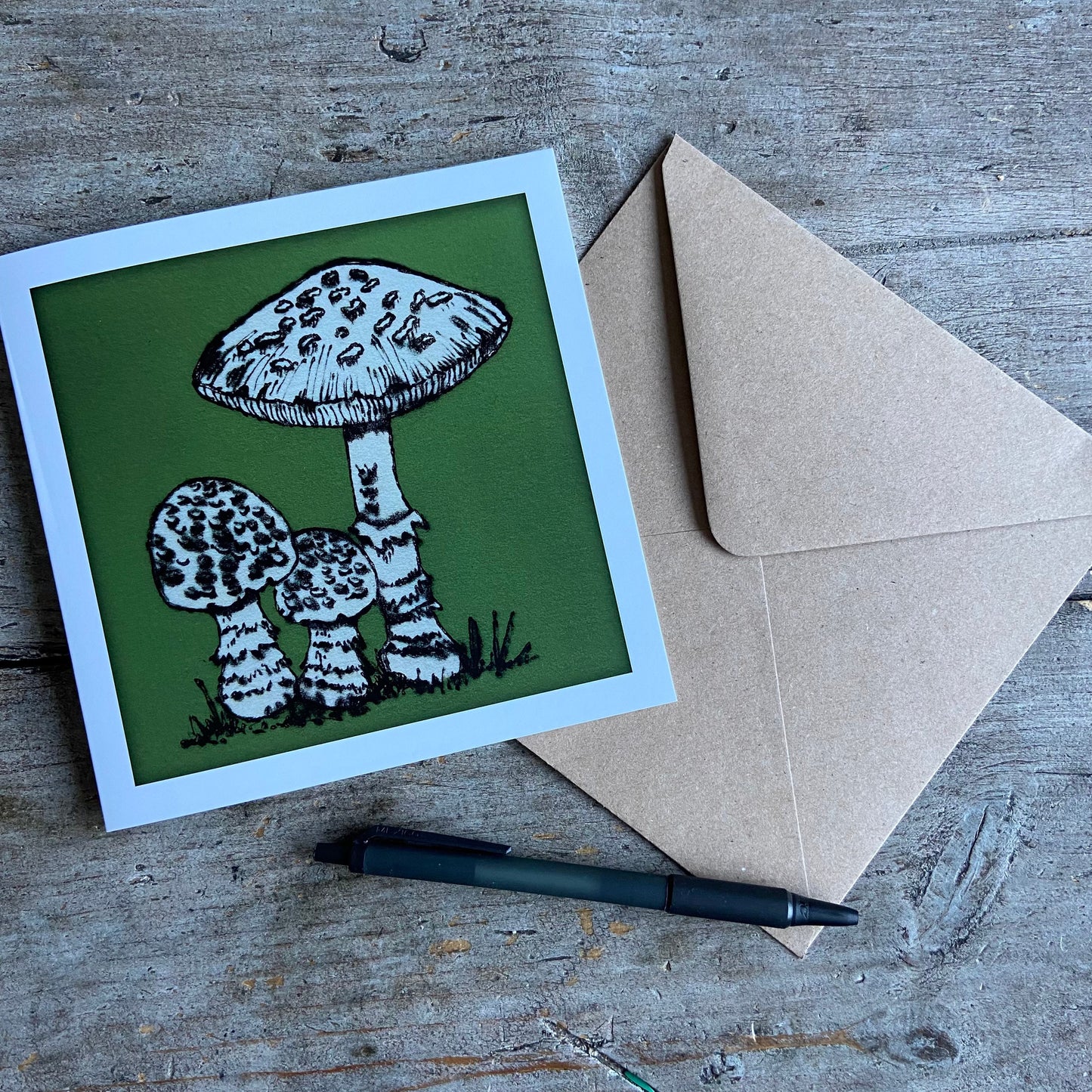 Panther Cap Mushroom Greetings Card