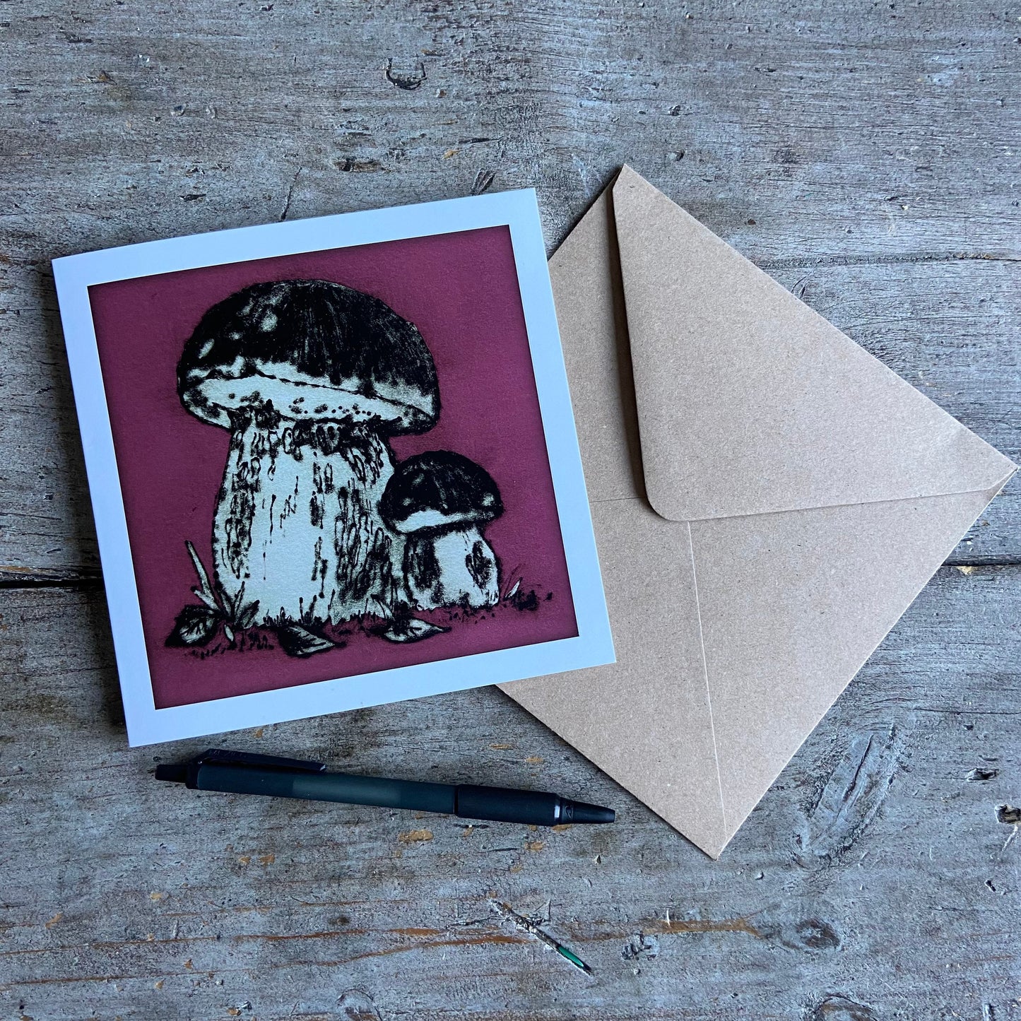 Porcini Mushroom Greetings Card