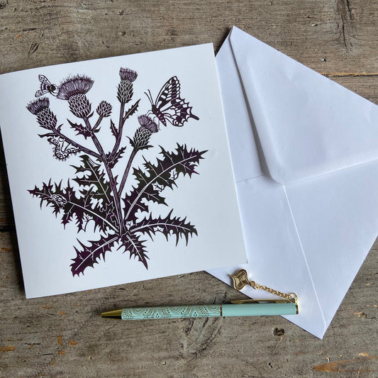 Creeping Thistle Greetings Card