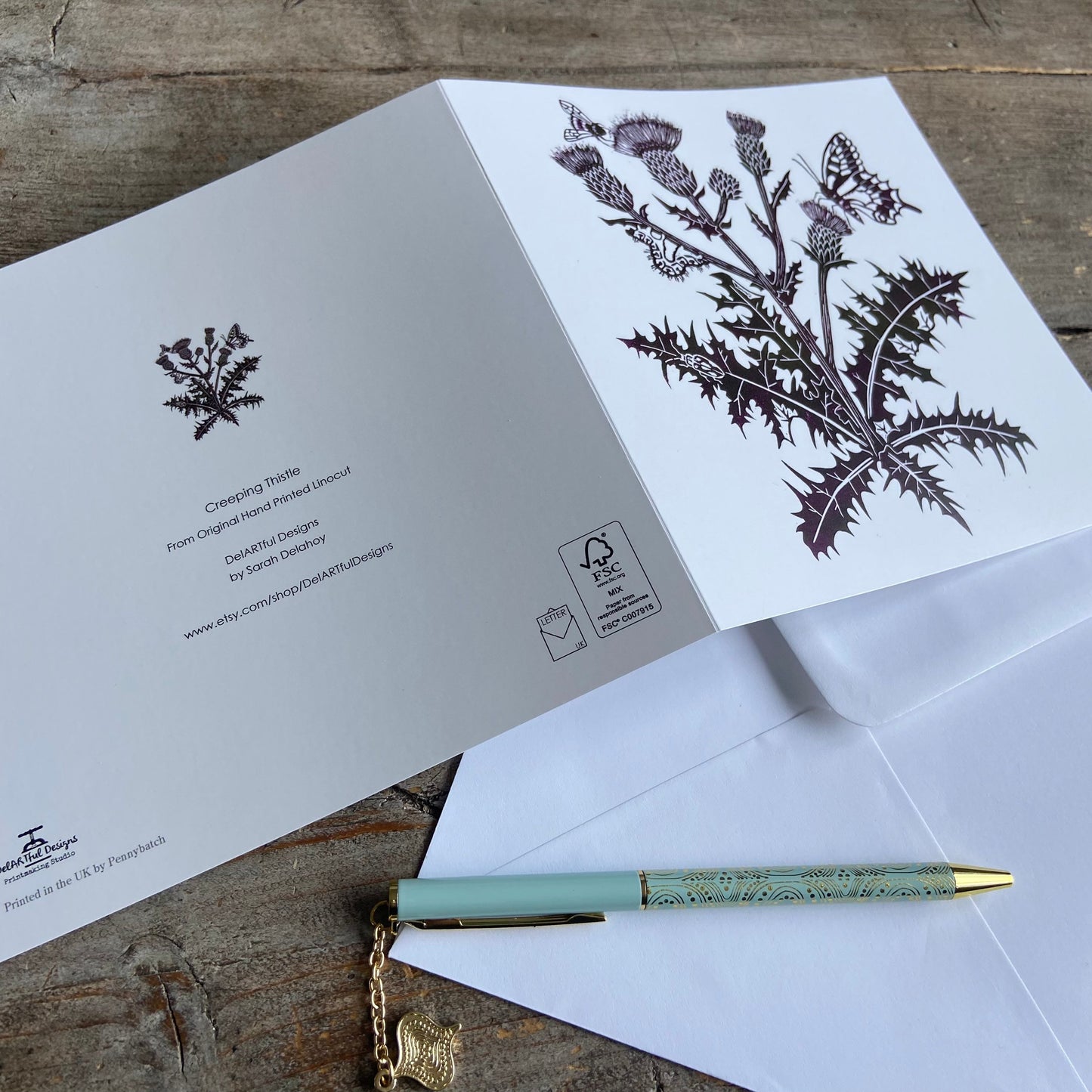 Creeping Thistle Greetings Card