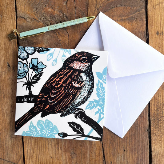 Tree Sparrow Greetings Card