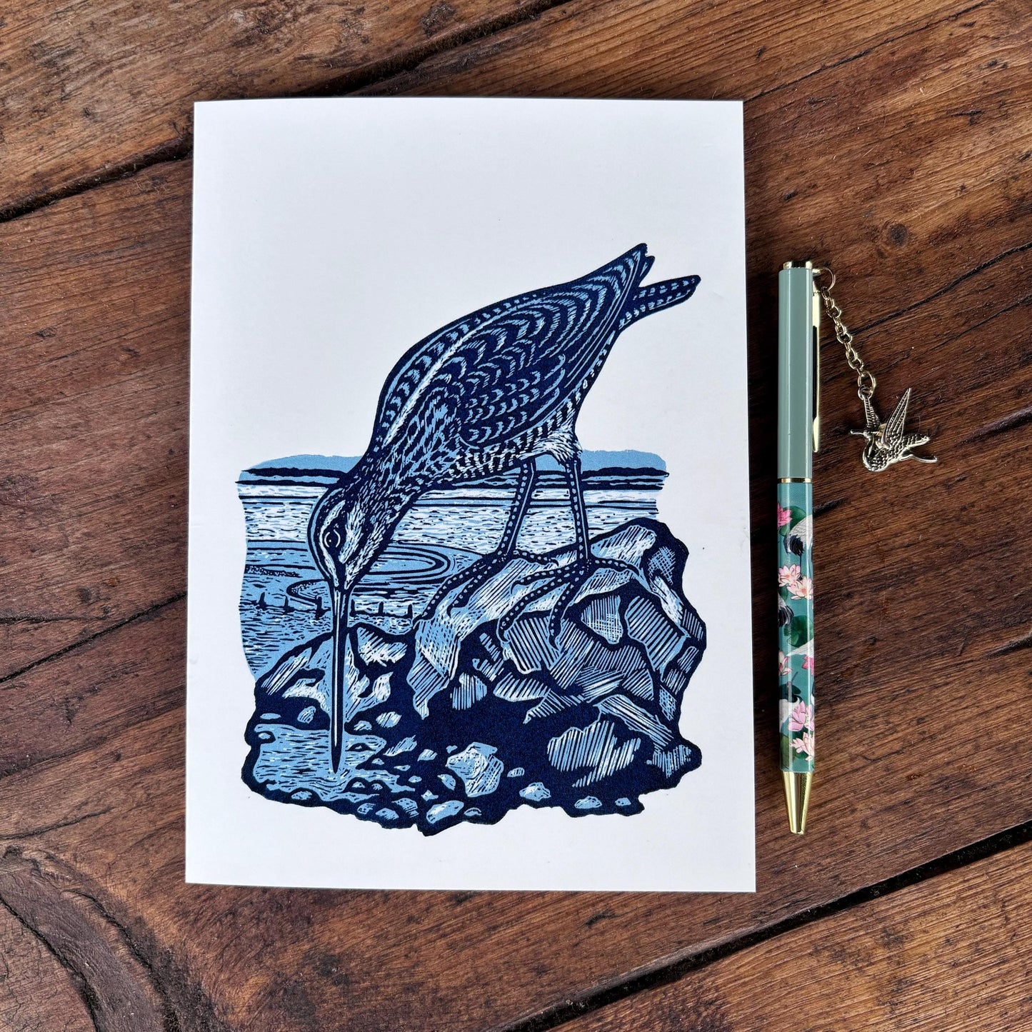 Snipe Greetings Card | Art Card | Any Occasional Card | Estuary Bird