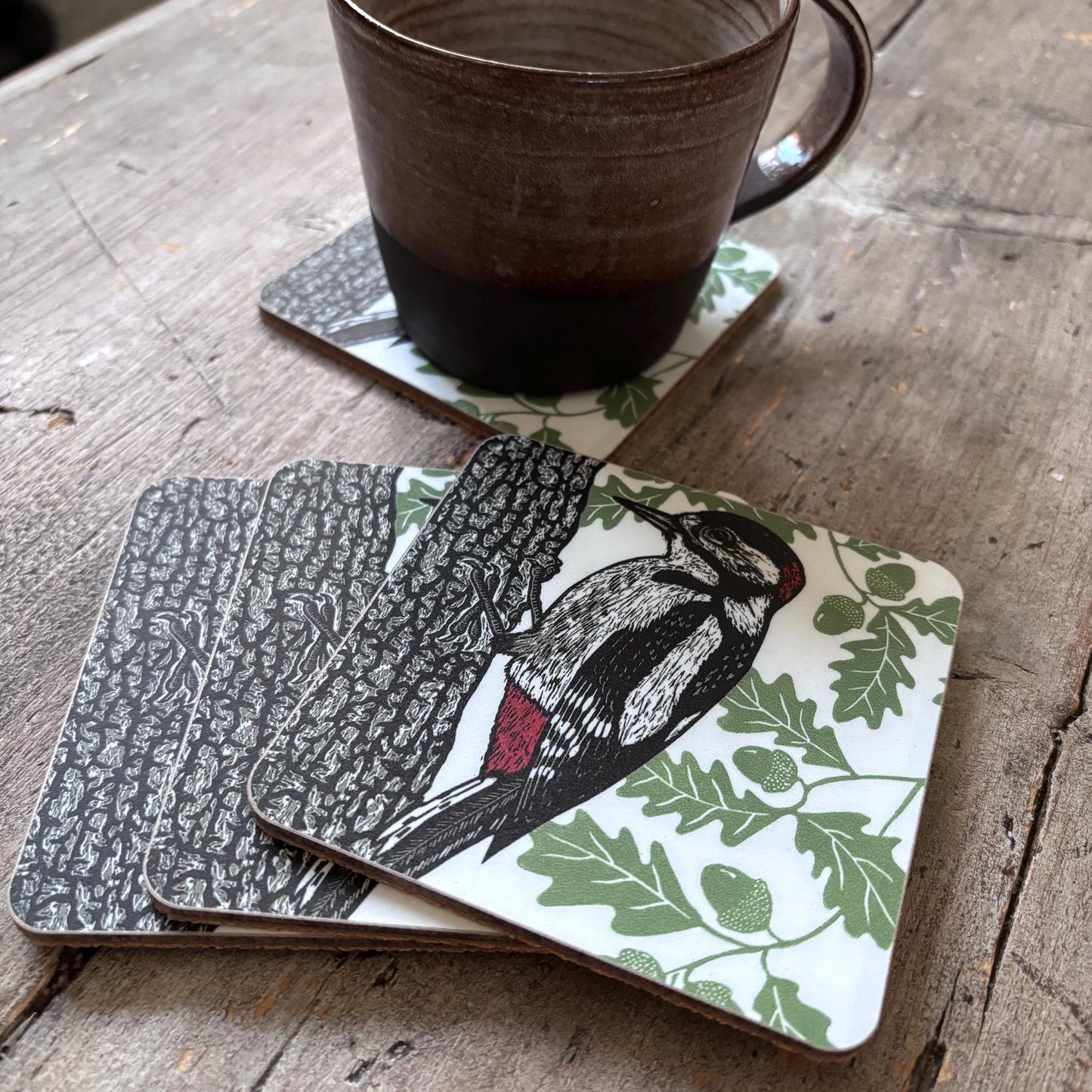 Great Spotted Woodpecker Coasters